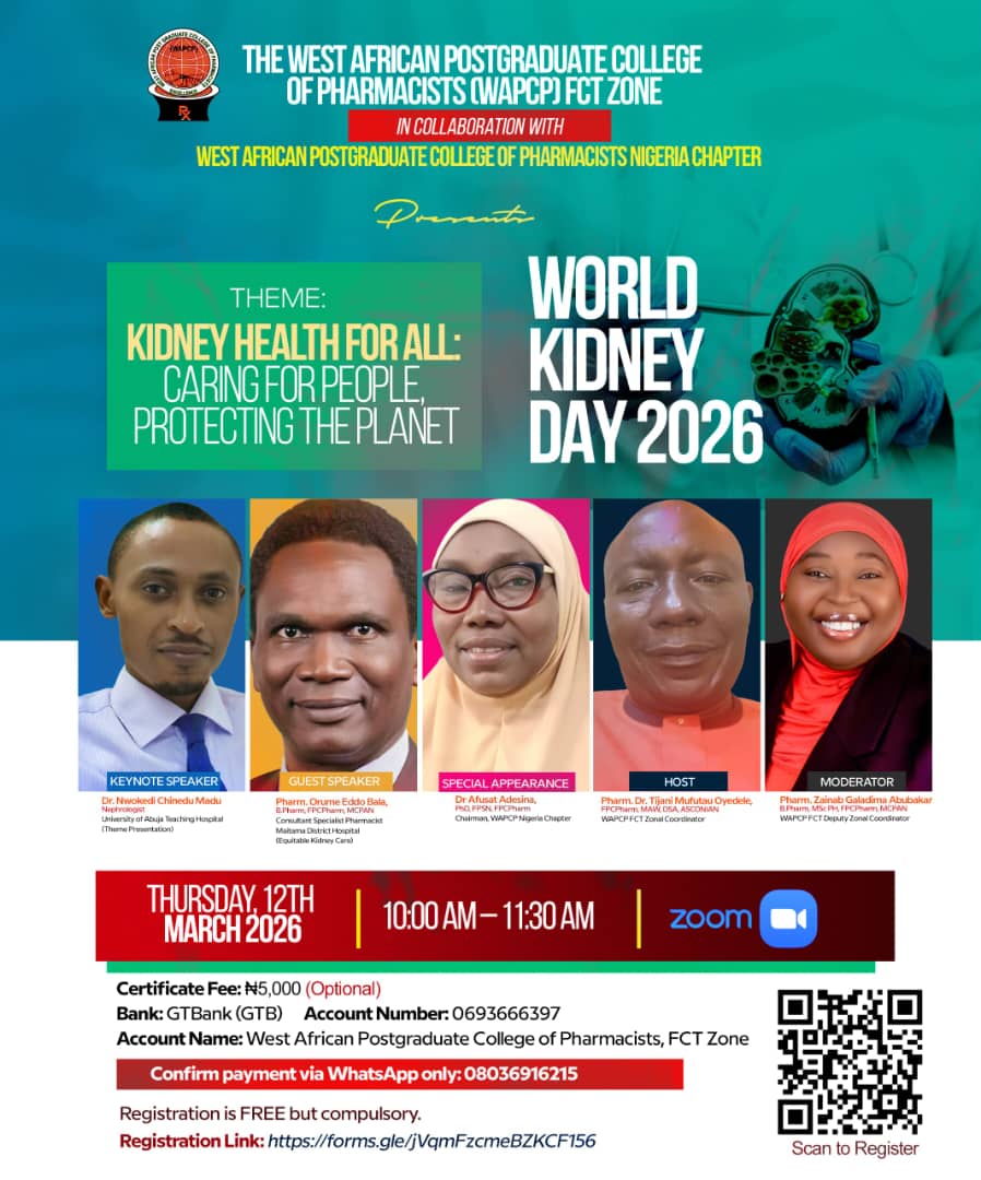 WAPCP FCT Zone Observes World Kidney Day 2026