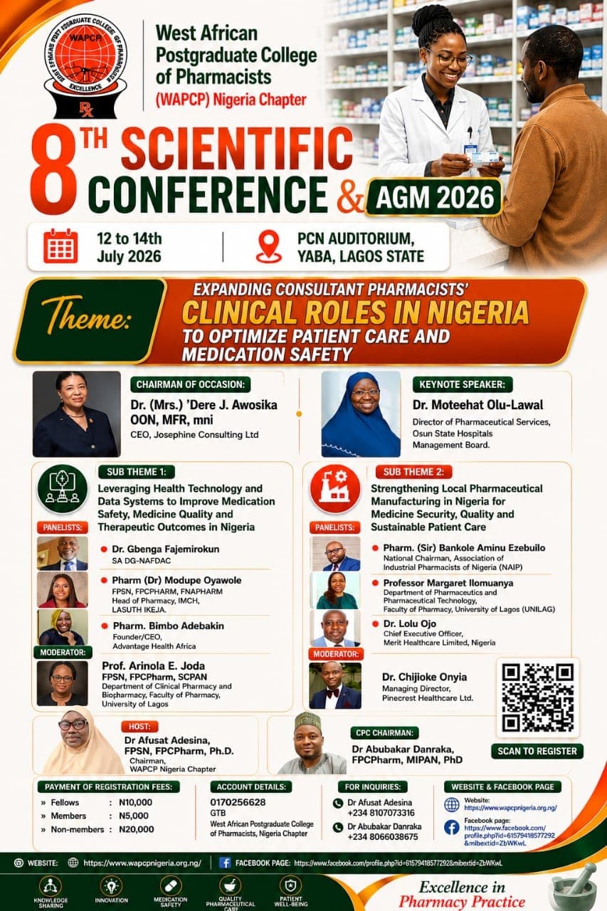 WAPCP Nigeria Chapter 8th Scientific Conference & AGM 2026